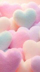 Obraz premium Plushies heart confectionery backgrounds abundance.
