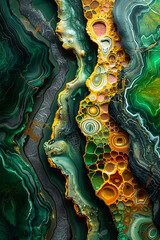 Verdant flow: abstract textured artwork