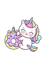 Kawaii Unicorn Daydreams, Cute Unicorn Illustrations for All Projects
