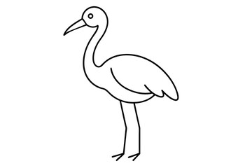 Fototapeta premium illustration of a stork