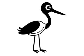 illustration of a stork