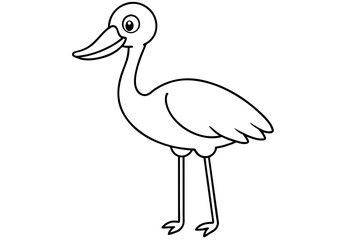 Fototapeta premium illustration of a stork