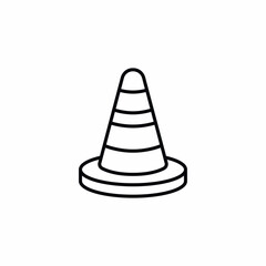road cone attention stop icon