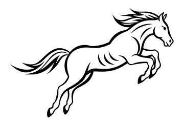 Obraz premium horse silhouette isolated on white