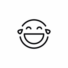 laugh emoji smile tears icon