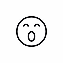 yawn emoji smile sign icon