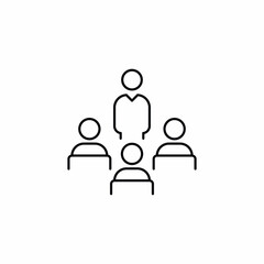 teacher class audience education icon