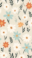 Flowers wallpaper pattern plant art.
