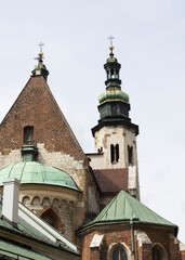 View of the St. Andrew's church on a day. Close-up. Location vertical. Krakow.Poland.