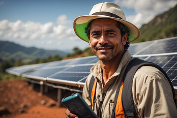 Solar energy worker 