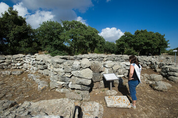 Nuragic village and sacred well of Santa Vittoria di Serri (Nuoro), Sardinia, Italy