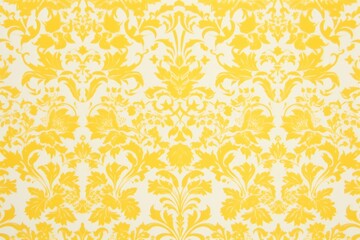 1960s vintage wallpaper yellow damask pattern art backgrounds.