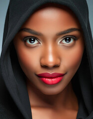 Portrait d'une jeune femme afro