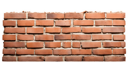 Obraz premium Old Brick Wall Isolated on Transparent Background