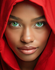 Portrait d'une jeune femme afro