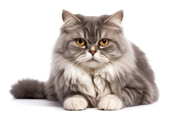 Grumpiness gray tabby cat portrait mammal animal.