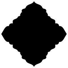 Islamic Label Emblem Shape Glyph Pictogram symbol visual illustration Classic Label and Emblem Icons: Turkish, Iranian, Arabic Glyphs for Exclusive Ramadan & Eid Banner Designs