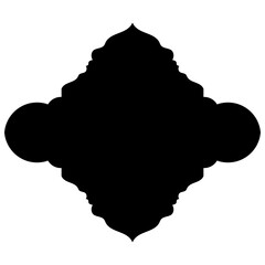 Islamic Label Emblem Shape Glyph Pictogram symbol visual illustration Classic Label and Emblem Icons: Turkish, Iranian, Arabic Glyphs for Exclusive Ramadan & Eid Banner Designs