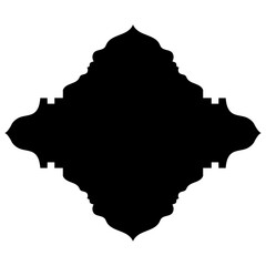 Islamic Label Emblem Shape Glyph Pictogram symbol visual illustration Classic Label and Emblem Icons: Turkish, Iranian, Arabic Glyphs for Exclusive Ramadan & Eid Banner Designs