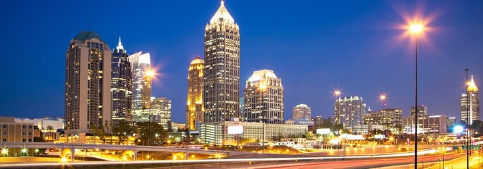 Downtown Atlanta Rush: 4K of Urban Traffic, day to night 