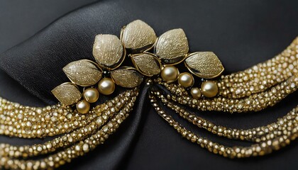 Abstract luxury background with geometric forms, precious stones, gold, and golden dust. Black and golden colors