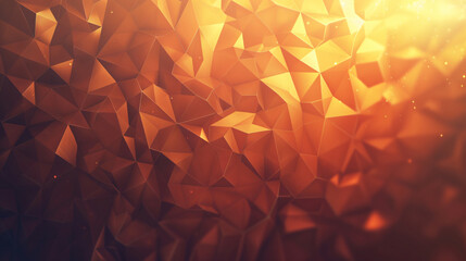 Low Poly Triangle Mosaic Background in Glowing 