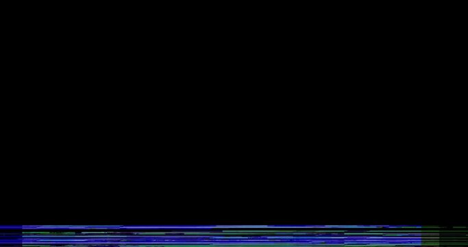 Glitch noise static television VFX. Visual video effects stripes background, tv screen noise glitch effect. Video background, transition effect for video editing, intro and logo reveal with sound