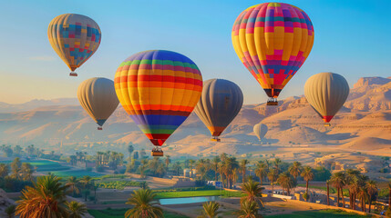 Colorful Hot Air Balloons Soaring in the Sky