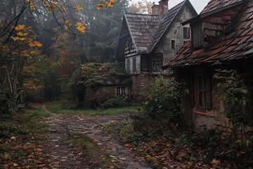 old house in autumn