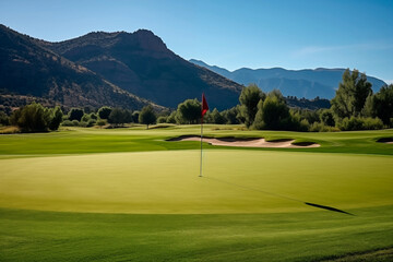 golf course in the morning