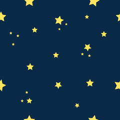 Celestial, Starry night seamless pattern, endless texture background