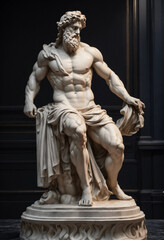 A Statue from a muscular Greek god Statue