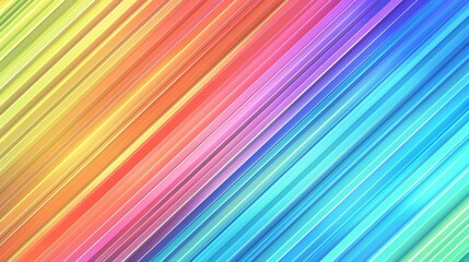 Vibrant rainbow colored diagonal stripes background