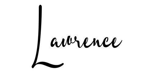 Lawrence - black color - name written - ideal for websites, presentations, greetings, banners, cards, t-shirt, sweatshirt, prints, cricut, silhouette, sublimation, tag - obrazy, fototapety, plakaty