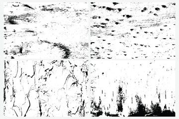 White black wood texture vector overlay texture set. Old wood texture flat surface set. Real wooden surface background bark set. Top view plank.