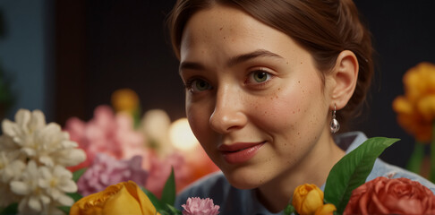 Women Portrait. 3D Animation Style.