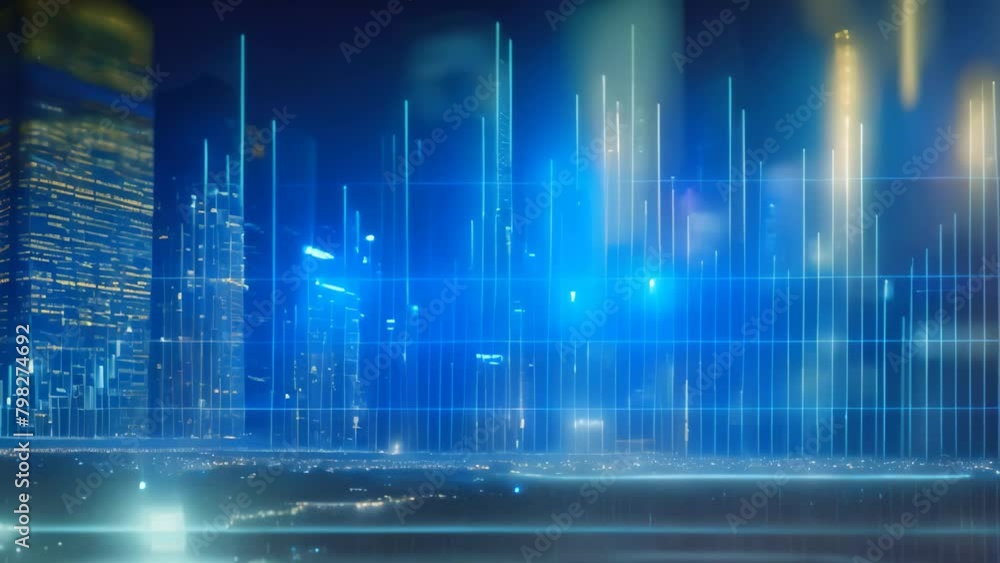Poster financial graph on technology abstract background. finance and stock concept. 3d rendering, financia