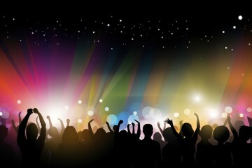 Summer lively background lively outdoor music festival nightclub concert performance.