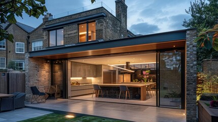 a modern rear extension to a london residential property, award winning architecture photography