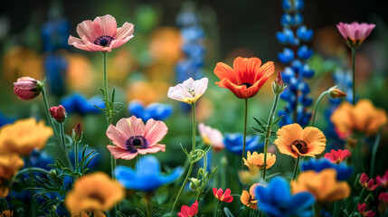 An inspiring image of colorful flowers in a garden.