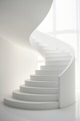 Modern styled staircase architecture stairs white.