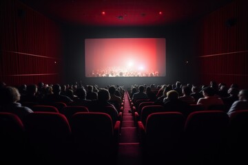 Fototapeta na wymiar Performance auditorium watching cinema.
