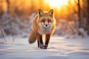 Naklejka premium Fox wildlife animal mammal.