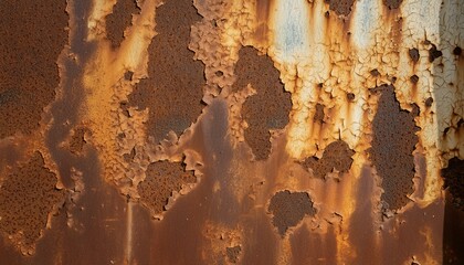 Rusty metal surface exhibiting corrosion and texture