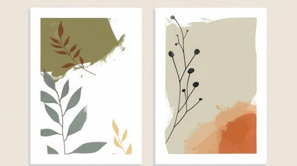 abstract art. Japandi style. Scandinavian design. Japanese minimalism, organic minimalism, serene, tranquil. Simple. botanical themes , calm color palettes with soft pastels and earthy tones.