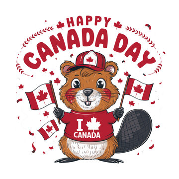 2024 canada day vector illustration, happy canada day i love canda