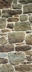 Brown cobble stone wall