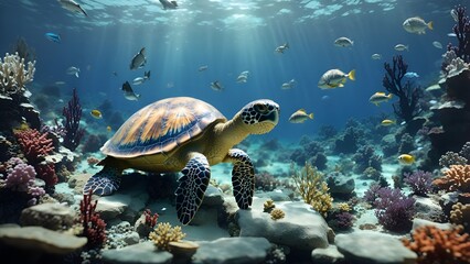 Obraz premium water animals