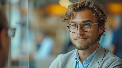 Fototapeta premium Sincere and Constructive Office Conversation