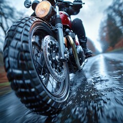 Motion Shots: Although the bike is isolated, creating a simulated motion effect (like a speed blur) in the background or having parts of the bike, like the wheels, slightly blurred as if spinning. 